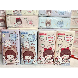 กระดาษทิชชู่ลายน้องแฮปปี้ 1แพคมี10ห่อ