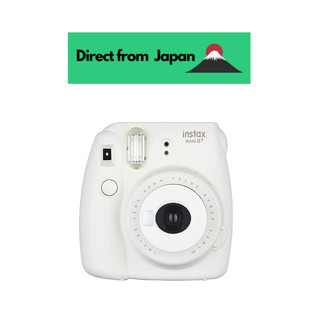 Fujifilm กล้องอินสแตนท์ Cheki Instax Mini8 Plus พร้อมเลนส์ใกล้ขึ้น และสายคล้องมือ ของแท้ Vanilla Ins Mini 8P Vanilla