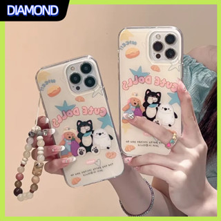 💲คูปองเคลม💲เคสไอโ case for iphone 11 12 ครอบครัวหมี เคส 14 13 12 11 pro max การป้องกันอย่างเต็มที่ วัสดุ imd