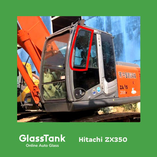 กระจกบานตายหน้าซ้าย Hitachi ZX350 กระจกแม็คโคร