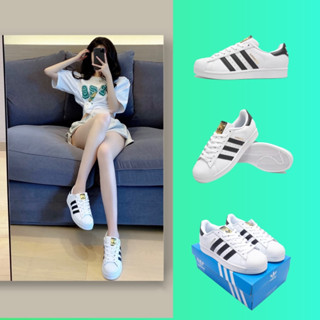 [ส่งในไทย]Adidas Superstar รองเท้าเปลือกหอยทอง Mens and Womens รองเท้ากีฬา A010/015