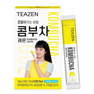 Teazen Kombucha ชาหมักเกาหลี ชาหมักคอมบูชาจากเกาหลี ( 1 กล่อง 10 ซอง )