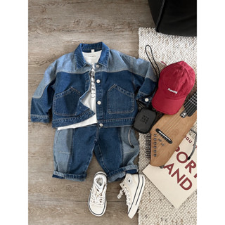 DB658 Jacob denim set เซ็ตยีนส์เจคอบ ทูโทน เสื้อ+กางเกง