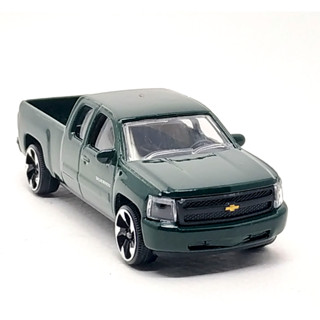 Majorette Chevrolet Silverado - สีเขียวเข้ม (ที่ปัดน้ำฝนขวา) /Wheels 5LTS2T /scale 1/71 (3") no Package