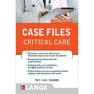 [หนังสือ] Case Files Critical Care ตำราแพทย์ แพทยศาสตร์ อายุรศาสตร์ เวชศาสตร์ฉุกเฉิน เวชบำบัดวิกฤต er emergency medicine