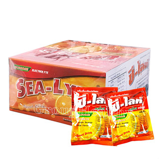 SEA-LYTE GLUCOSE ELECTROYTE เครื่องดื่มเกลือแร่ ตรา ซี-ไลท์ กลิ่นส้ม 20 กรัม 50 ซอง 1 กล่อง