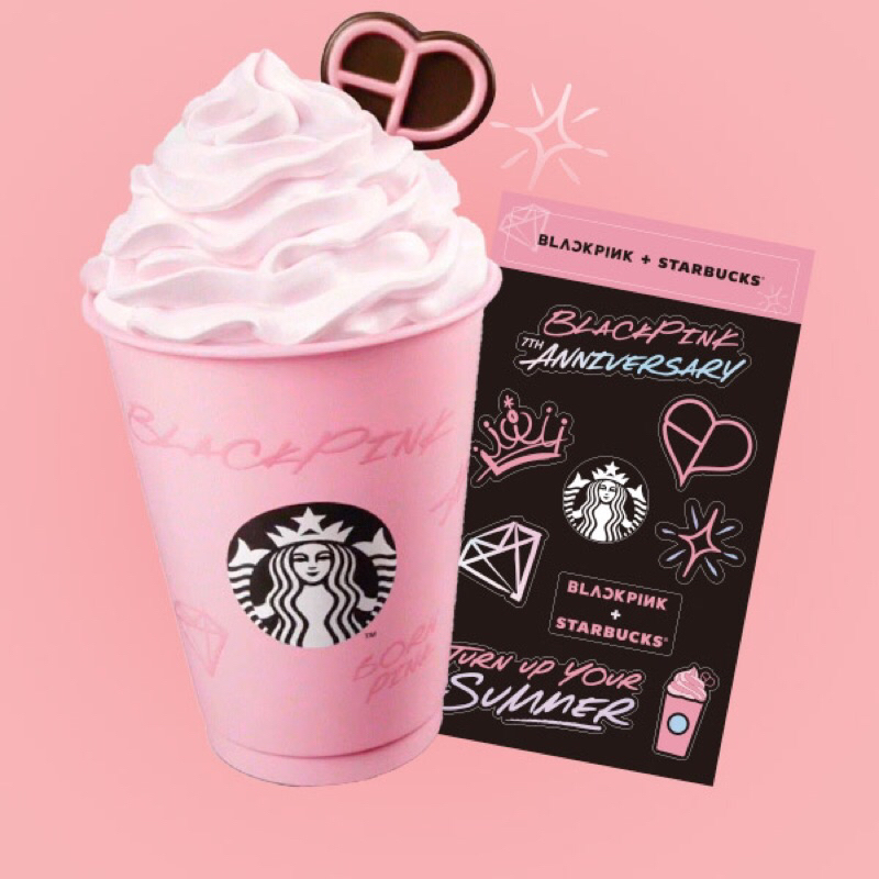 Starbucks BLACKPINK Reusable Cups Starbucks BLACKPINK Stickers แบล็คพิ้งค์ แก้วรียูส สติ๊กเกอร์แบล็คพิ้งค์