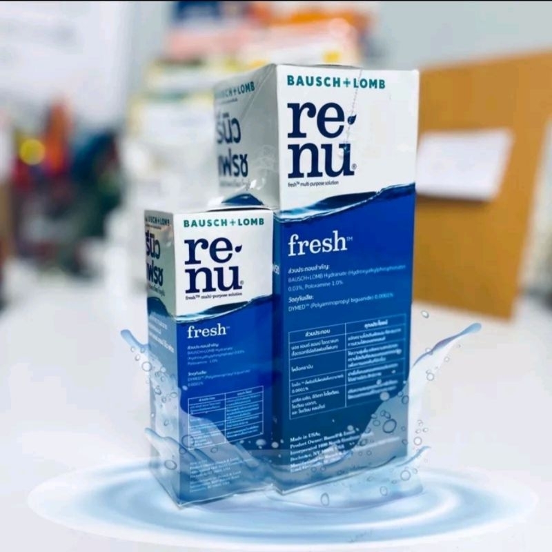 น้ำยาล้างคอนแทคเลนส์ Renu fresh ขนาด 355ml