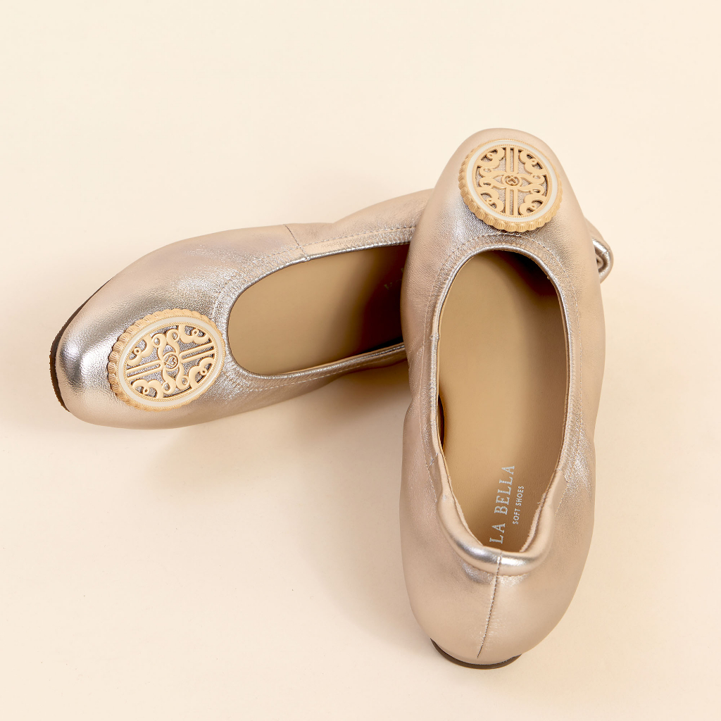 LA BELLA รุ่น LB AMORE QUEEN FLATS - LIGHT GOLD