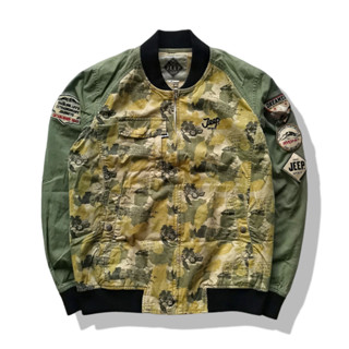 Jeep Camo Bomber Jacket รอบอก 40”