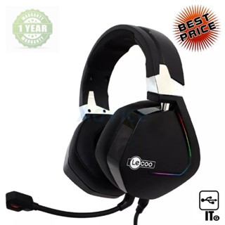 HEADSET (7.1) LECOO HT402 BLACK ประกัน 1Y หูฟัง หูฟังเกมมิ่ง หูฟังเล่นเกม เฮดเซ็ท เกมมิ่งเฮดเซ็ท