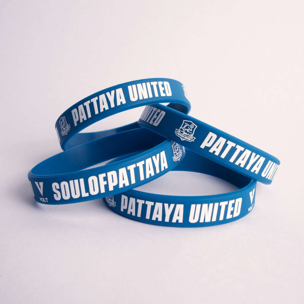 VOLT [สินค้าพร้อมส่ง] ริสแบนด์ พัทยา ยูไนเต็ด สีฟ้า WRISTBAND 001 PATTAYA UNITED DARK BLUE WB-0011