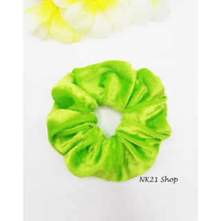 NK21 โดนัทรัดผม หนังยางรัดผม สีเขียวอ่อน Scrunchies,Scrunchies,Scrunchy,Hair accessories,Elastic hair tie