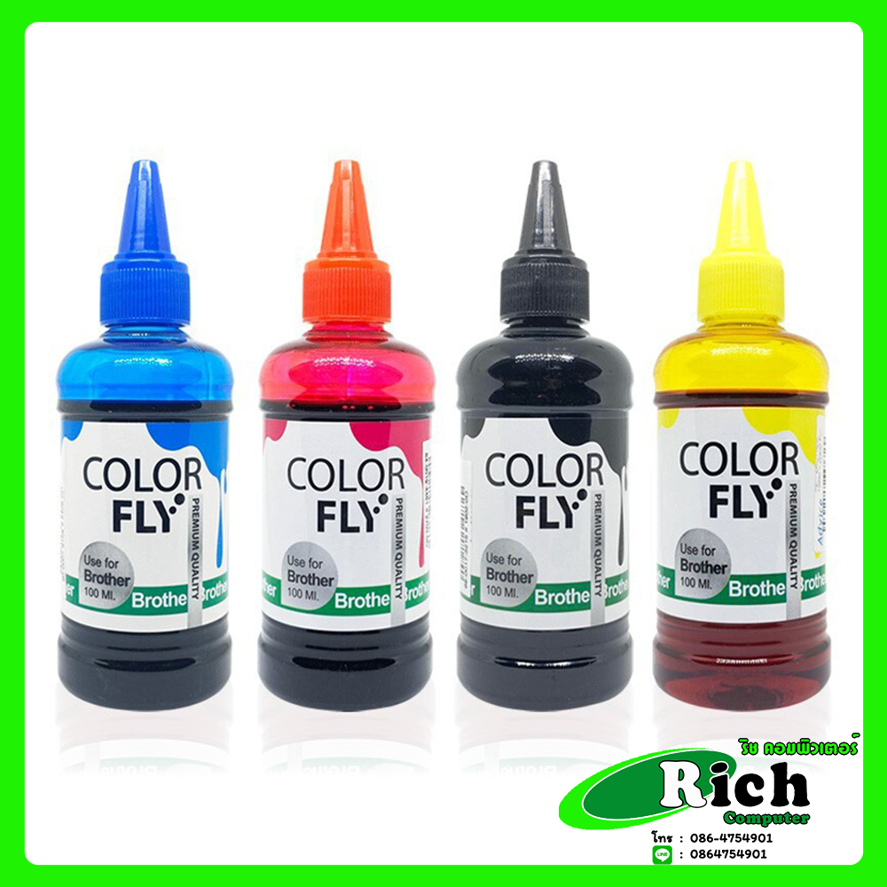หมึกเติม Color Fly Brother CMYK