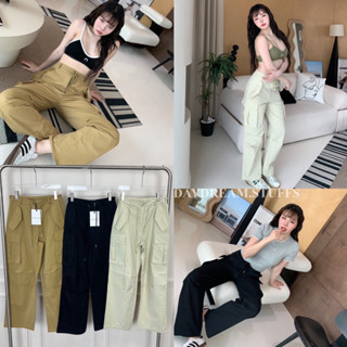 💫พร้อมส่ง💫wawa Cargo Nylon pant • กางเกงคาร์โก้ สีเบสิค ทรงสวย ผ้าไนลอน เนื้อดี ระบายอากาศ เอวยืด มีเชือกรูดปรับได้