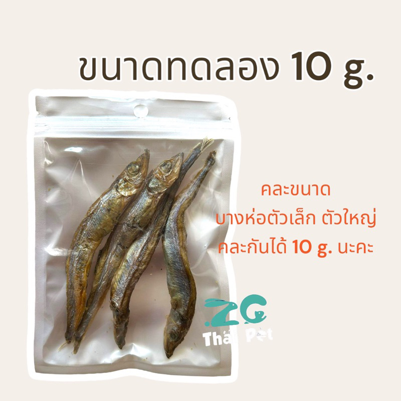 [ZC PET] ปลาไข่ ปลาน้ำจืด// อาหาร ขนมสำหรับสุนัข แมว ขนาดทดลอง 10 g.