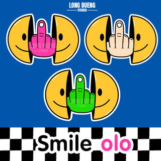 สติ๊กเกอร์ Smile olo สติกเกอร์ยิ้ม Sticker กันน้ำได้