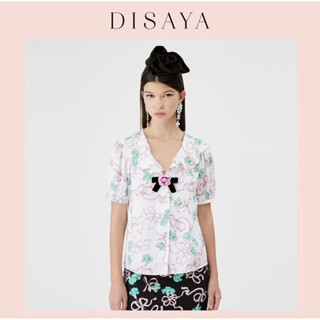 DISAYA(ดิษยา)แท้ใหม่💯เสื้อปริ้นลายโลโก้แบรนด์ไซร้8แบบน่ารักมากๆค่ะเนื้อผ้านิ่มแน่นสัมผัสดีเข้มกลัดถอดได้ค่ะราคาป้าย7,590