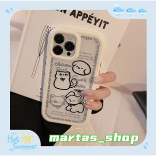 ❤️ส่งของขวัญ❤️ เคสไอโฟน 11 12 13 14 Pro Max ลูกสุนัข ความนิยม แฟชั่น กราฟฟิตี เรียบง่าย Case for iPhone สาวน่ารักหัวใจ