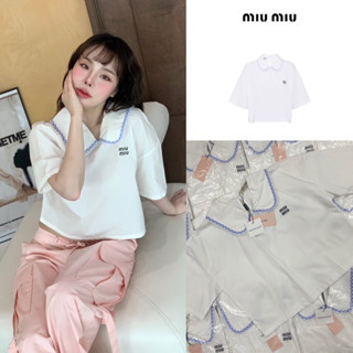 เสื้อเชิ้ต Miu polo lace top 🏷️VALEN BASIC STORE💯 &gt;&gt;พร้อมส่ง&lt;&lt;