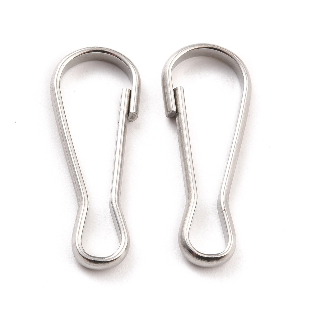 10 ชิ้น ห่วงอะไหล่พวงกุญแจสแตนเลส 201 แบบตะขอคล้องเกี่ยว เลือกขนาด