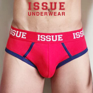 Exclusive ISSUE UNDERWEAR  Brief Fashion กางเกงชั้นในชาย สีแฟชั่น สีแดง