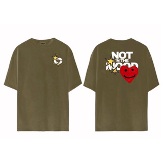 CASSIUS PREMIUM COTTON OVERSIZE เสื้อยืดสกรีนลาย พรีเมี่ยม NOT IN THE MOOD น้ำตาล