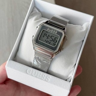 💜⌚นาฬิกาข้อมือ Guess zoom digital watch 38mm.เรือนสีเงิน