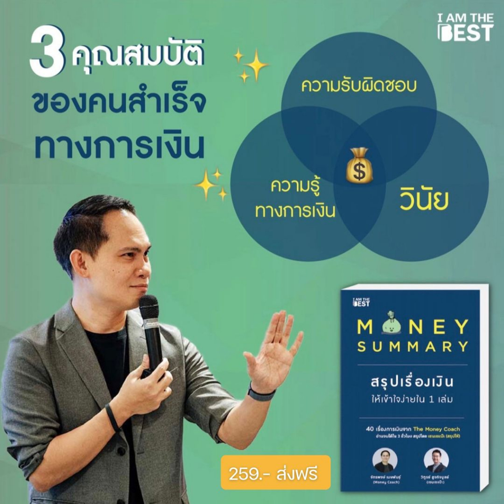 Money Summary สรุปเรื่องเงินให้เข้าใจง่ายใน 1 เล่ม / จักรพงษ์ เมษพันธุ์,วิฑูรย์ สูงกิจบูลย์ (เซนเซแป๊ะ)