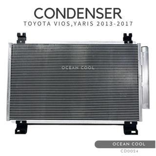 แผงแอร์ โตโยต้า วีออส , ยาริส ปี 2013 - 2017 CD0024 CONDENSER Toyota Yaris Vios 2013 - 2017 รังผึ้งแอร์ แผงรังผึ้ง