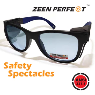 แว่นเซฟตี้ ZEEN PERFECT SG1008 เปลี่ยนเลนส์ได้มีกระบังข้าง ป้องกันตามมาตราฐาน ANSI Z87.1 CE EN166F