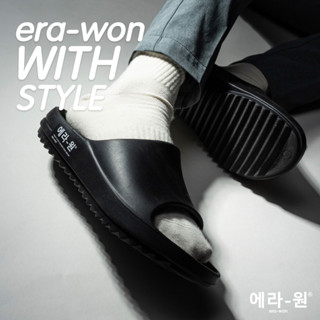 era-won slides (sandals) รองเท้าแตะ สี Black - ดำ