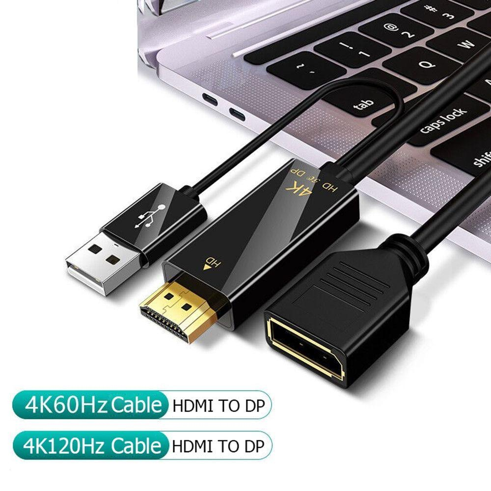 HDMI to DP Converter 60Hz HDMI to Display port  4K Adapter Cable Display Port Converter 1.8M