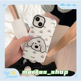 ❤️ส่งของขวัญ❤️ เคสไอโฟน 11 12 13 14 Pro Max ลูกสุนัข ความนิยม แฟชั่น เรียบง่าย การ์ตูน Case for iPhone สาวน่ารักหัวใจ