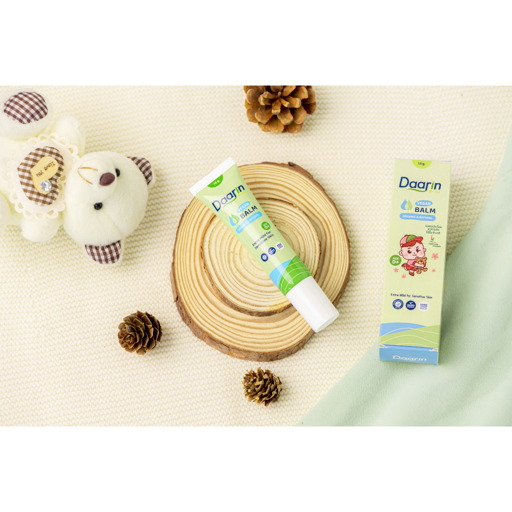 Daarin บาล์มเด็กแก้คันใน 8 นาที ยุบตุ่มบวมแดงยุงกัด ป้องกันผื่นผ้าอ้อมผื่นแพมเพิส ขนาด 15g 2 หลอด