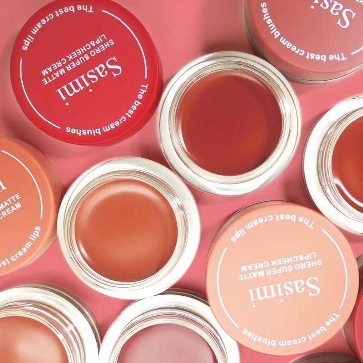 SASIMI 2IN1 Lip&Cheek Cream ลิป และ บลัชออนเนื้อครีม เนื้อเนียน สีสวย ให้ใบหน้าสวยเป็นธรรมชาติ