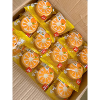 . 🍊🍊a1 pudding and cake เค้กส้ม หอมครีมส้ม ด้านหน้าเค้กเป็นพุดดิ้งนม และน้ำส้มแท้ 100%