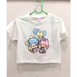 🌈🌟💓มาใหม่รับหน้าฝน🌟เสื้อครอป Sanrio little twin star เสื้อยืดซานริโอ สีสวย ลายน่ารักมากๆค่ะ💓🌟🌈