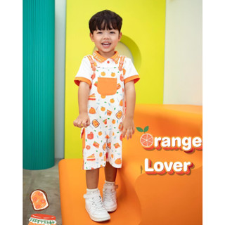 Orange Lover LOOK4 ชุดเอี้ยม+เสื้อคอปก เซต2ชิ้น  ชุดส้ม เสื้อส้ม ลายส้มใส่ได้ทั้งชายหญิง