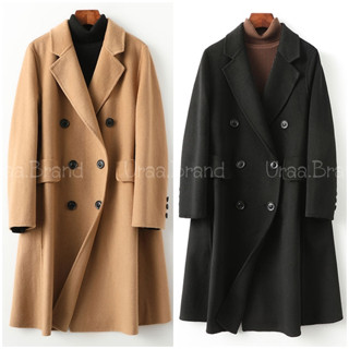 2 สี / ผ้าวูล โค้ทยาว เสื้อโค้ทยาว รุ่น เสื้อกันหนาว Long Coat Wool - Suit Winter