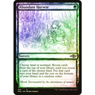 [MTG] Abundant Harvest (Showcase) [MH2] [GREEN] [COMMON] [FOIL] [ENG] (การ์ดเมจิค / Magic the Gathering)