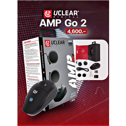 บลูทูธตติดหมวกกันน็อค Uclear AMP Go2