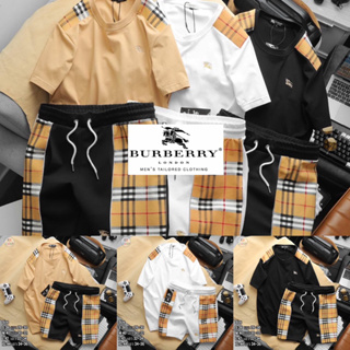 ชุดเซท Burberry 🔖 เสื้อยืด + กางเกงขาสั้น 🩳 Hiend 1:1 cotton 💯 ร้านค้าจัดส่งไว