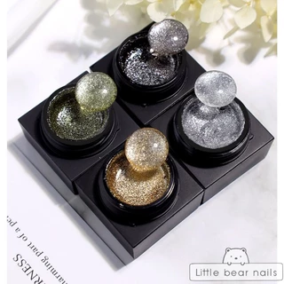 สีเจลกากเพชรละเอียด สีเจลแพตตินั่ม PLATINUM GEL ใช้ทา ใช้ตัดเส้น เพิ่มความหรูหรา