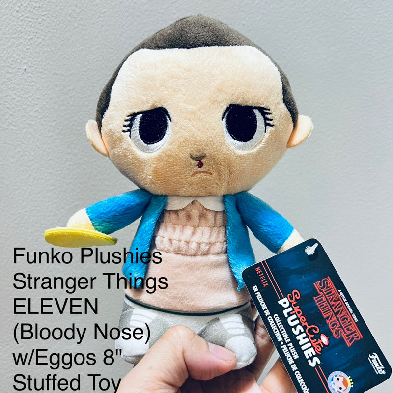 ตุ๊กตา หายาก Funko Plushies Stranger Things ELEVEN (Bloody Nose) w/Eggos ขนาด8" Stuffed Toy ลิขสิทธิ์แท้ ป้ายห้อย 8/2023