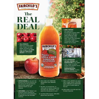 แอปเปิ้ลไซเดอร์🍎(FAIRCHILD'S)มีตะกอนเยอะ🍎ACV🍎