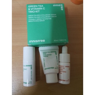 Innisfree Trio Kit Green tea serum 10ml &amp; Vit C 7ml &amp; Green tea seed cream 15ml exp 042026