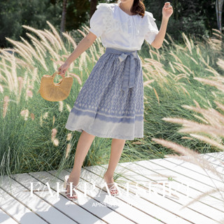 APRILS | Fai-Kram Skirt  กระโปรงผ้าฝ้ายทอลาย สีพาสเทล