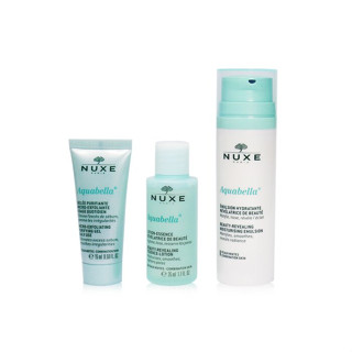 NUXE - Aquabella Hydration Set (สำหรับผิวผสม): Purifying Gel 15ml + Essence-Lotion 35ml + Moisturizing Emulsion 50ml - 3pcs+1bag