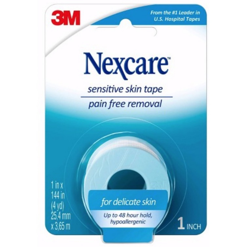 Nexcare 3M Sensitive Skin Tape 1 นิ้ว X 144 นิ้ว - เทปปิดแผล เนกซ์แคร์ สามเอ็ม แบบอ่อนโยน สำหรับผิวแพ้ง่าย
